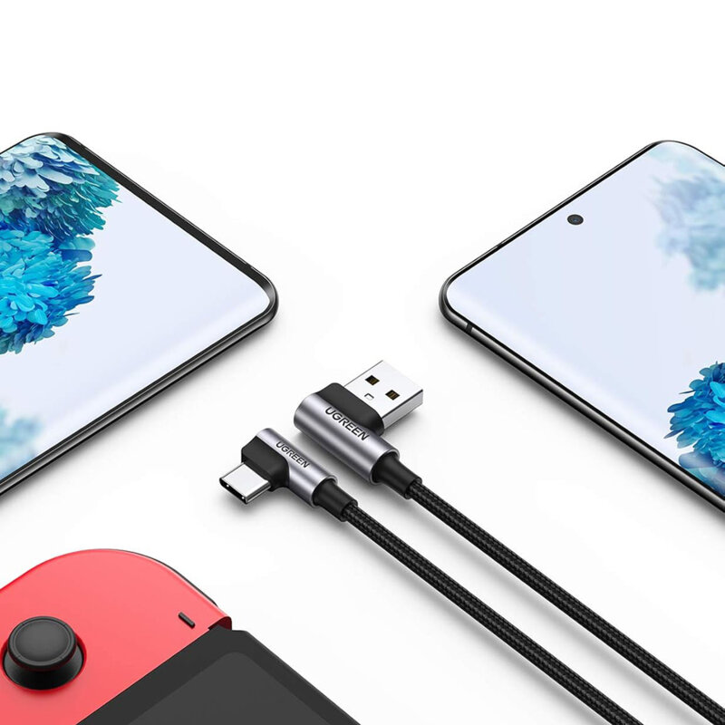 Cablu de date Fast Charge Type-C 18W, 2m, Ugreen, gri, 20857