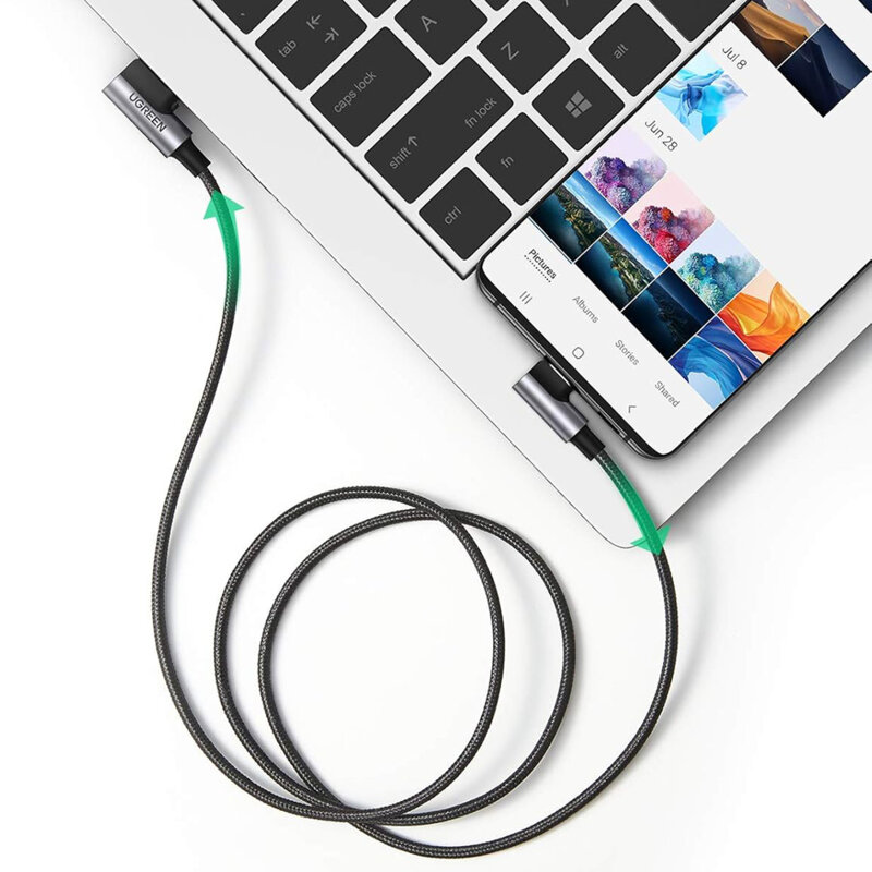 Cablu de date Fast Charge Type-C 18W, 1m, Ugreen, gri, 20856