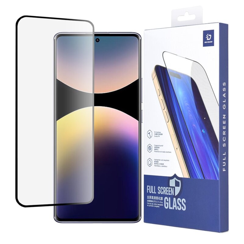 Folie sticla Xiaomi Redmi Note 14 Pro 5G Dux Ducis Tempered Glass, negru