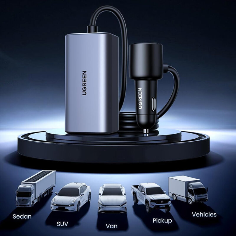 Incarcator auto Fast Charge 150W Ugreen, USB, Type-C, 1m, 35571