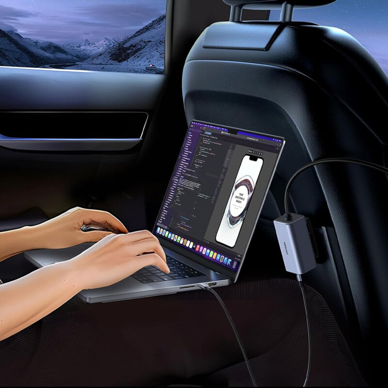 Incarcator auto Fast Charge 150W Ugreen, USB, Type-C, 1m, 35571