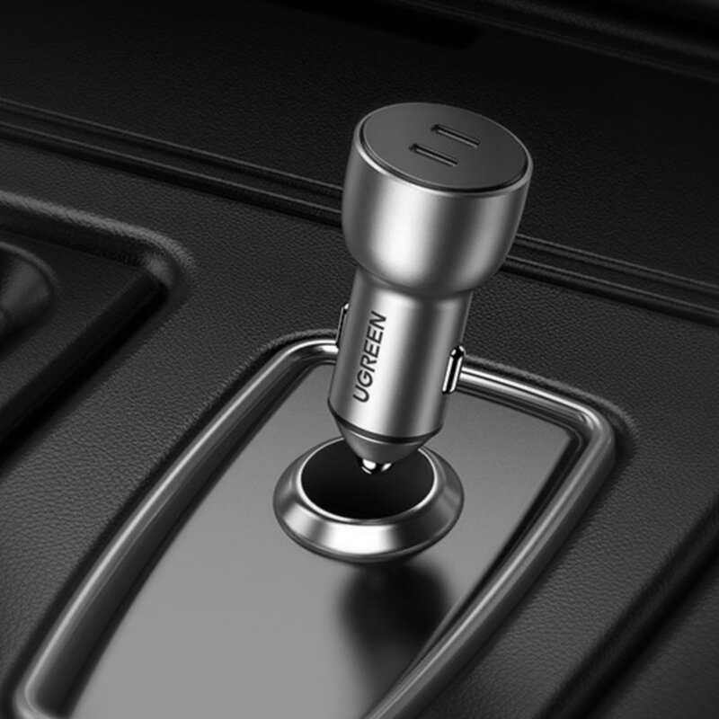 Incarcator masina 2x USB-C pentru telefon Ugreen, 60W, 70594