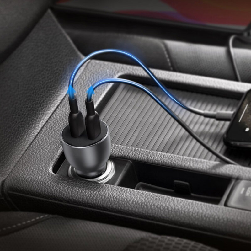 Incarcator masina 2x USB-C pentru telefon Ugreen, 60W, 70594