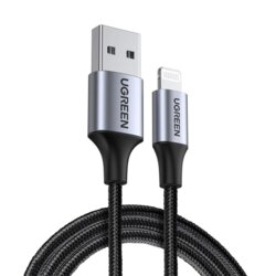 Cablu incarcare Lightning, 2.4A Ugreen, 480Mbps, 1m, gri, 60156