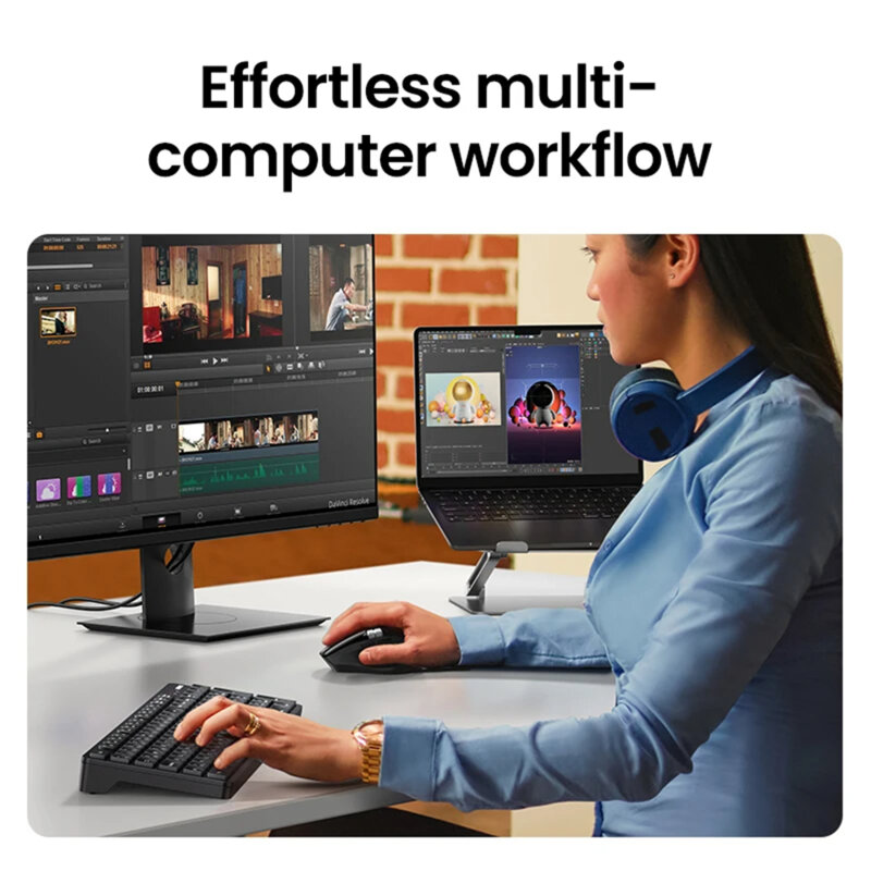 Mouse wireless Bluetooth 5.4 Ugreen, 5000DPI, negru, 45792