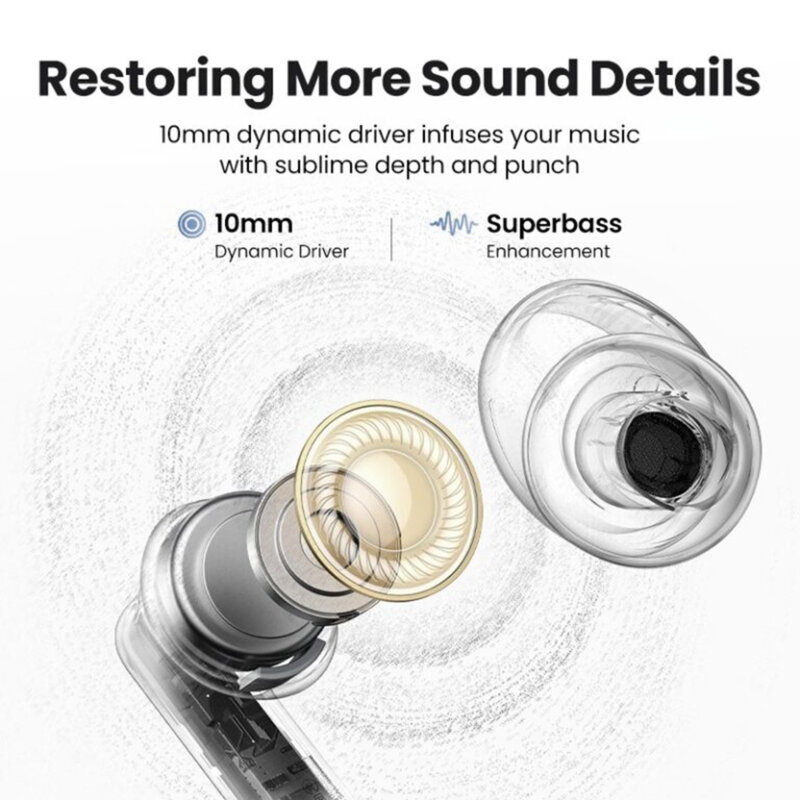 Casti Bluetooth Active Noise-Cancelling Ugreen, alb, 35725