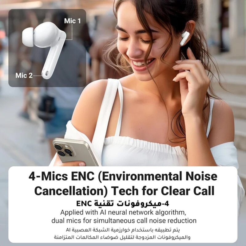 Casti Bluetooth Active Noise-Cancelling Ugreen, alb, 35725