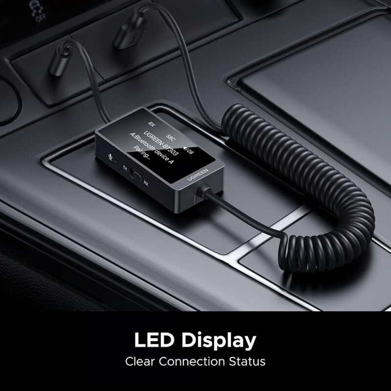 Transmitator audio cu microfon Bluetooth 5.4 Ugreen, negru, 45236