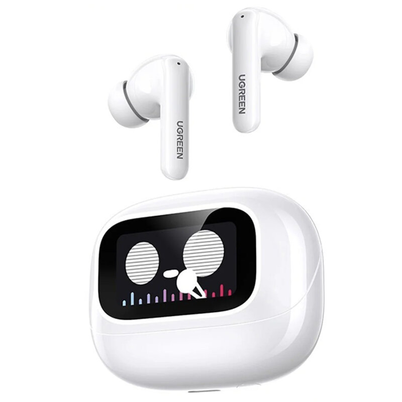 Casti Bluetooth cu smart display, ANC Ugreen, alb, 55137