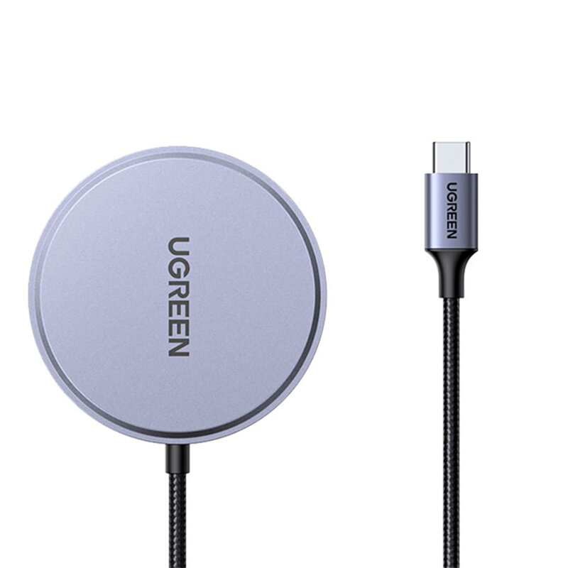 Incarcator wireless magnetic Qi2 Ugreen, 15W, gri, 55206