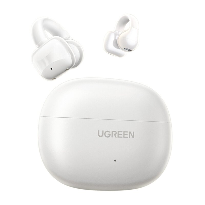 Casti Bluetooth cu microfon Noise Cancelling Ugreen, alb, 45786
