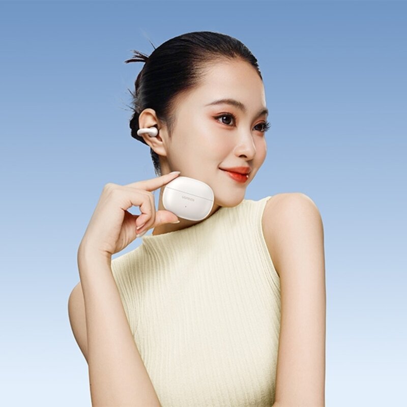 Casti Bluetooth cu microfon Noise Cancelling Ugreen, alb, 45786