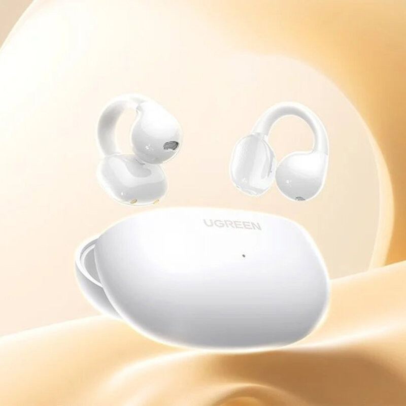Casti Bluetooth cu microfon Noise Cancelling Ugreen, alb, 45786