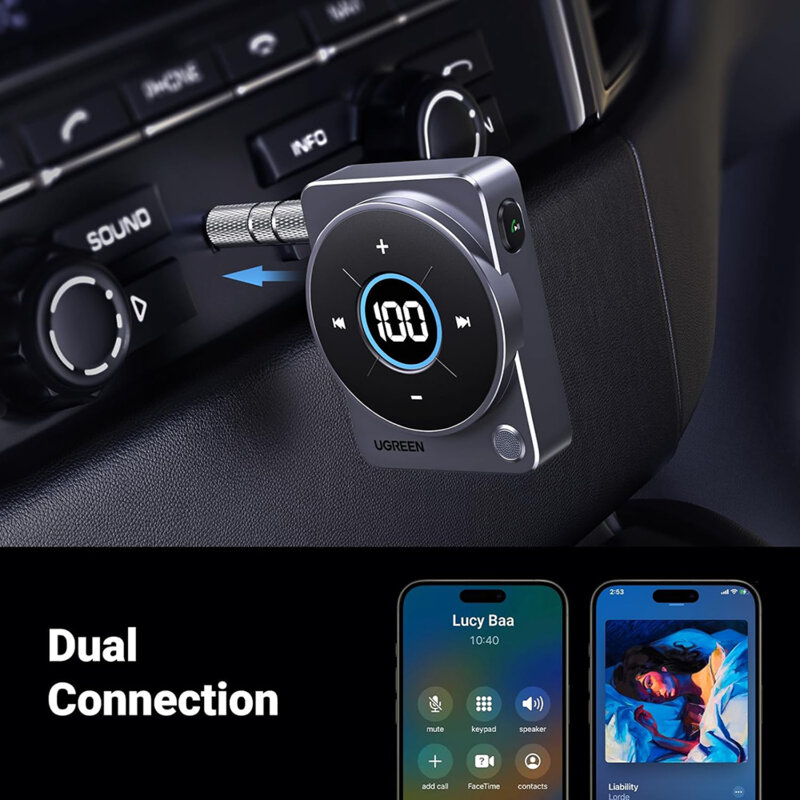 Adaptor audio Jack Bluetooth 5.4 Ugreen, gri, 35003