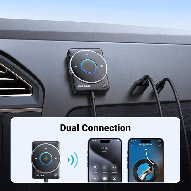 Adaptor audio Jack Bluetooth 5.4 Ugreen, negru, 35002