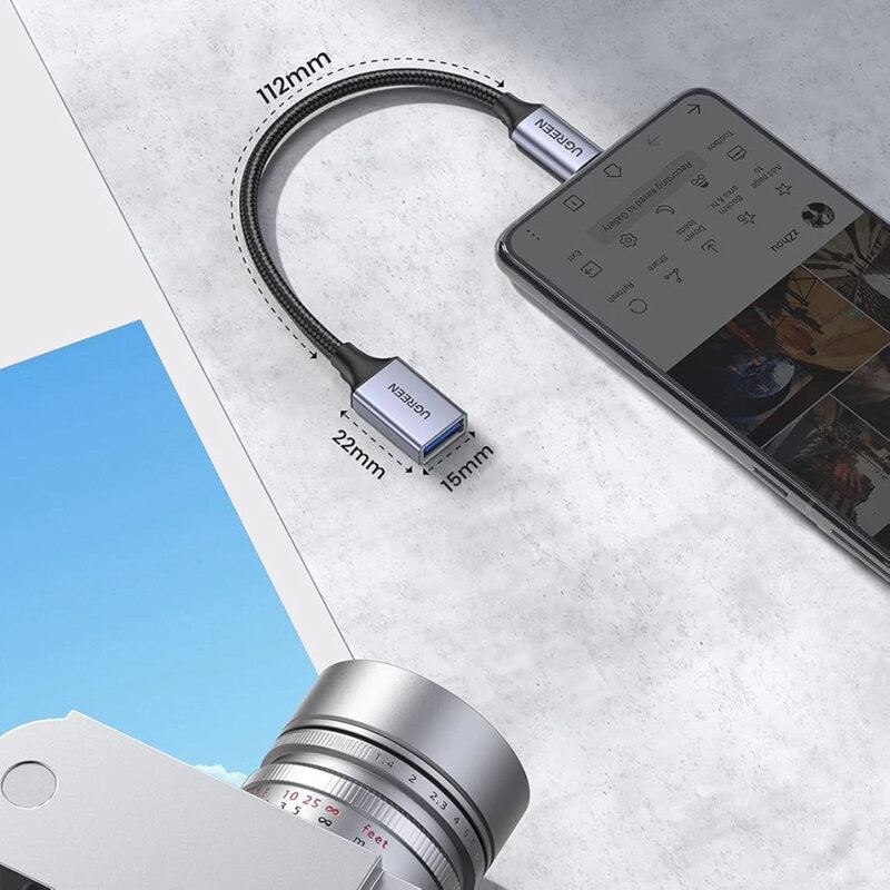 Adaptor USB la Type-C, OTG Ugreen, 5Gbps, 15cm, 70889