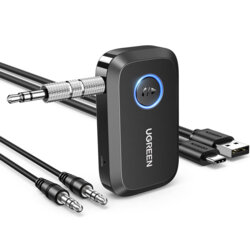 Adaptor audio Jack Bluetooth 5.3 cu microfon Ugreen, negru, 90748