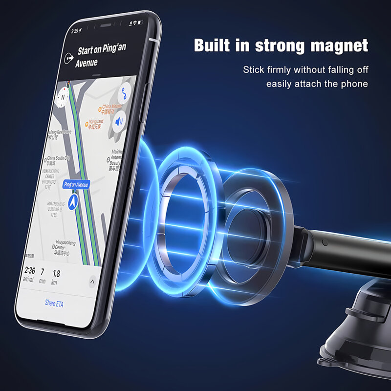 Suport auto MagSafe pentru bord cu ventuza Techsuit MagProX S12