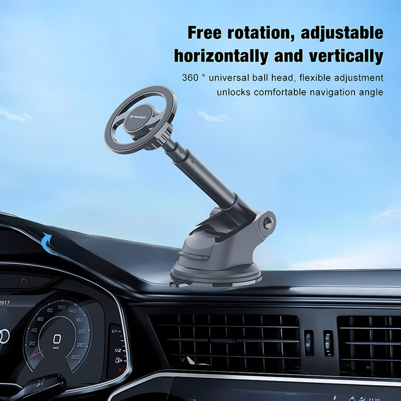 Suport auto MagSafe pentru bord cu ventuza Techsuit MagProX S12