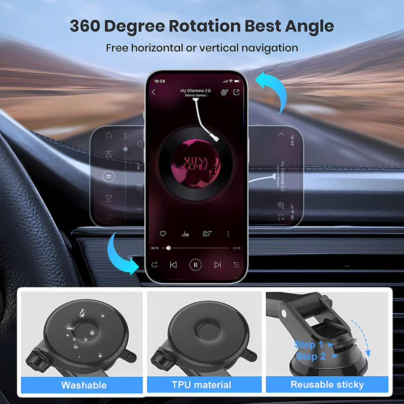 Suport auto MagSafe pentru bord cu ventuza Techsuit MagProX S12