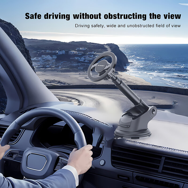 Suport auto MagSafe pentru bord cu ventuza Techsuit MagProX S12