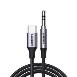 Cablu audio tip C la Jack 3.5mm Ugreen, 1m, gri, 20192