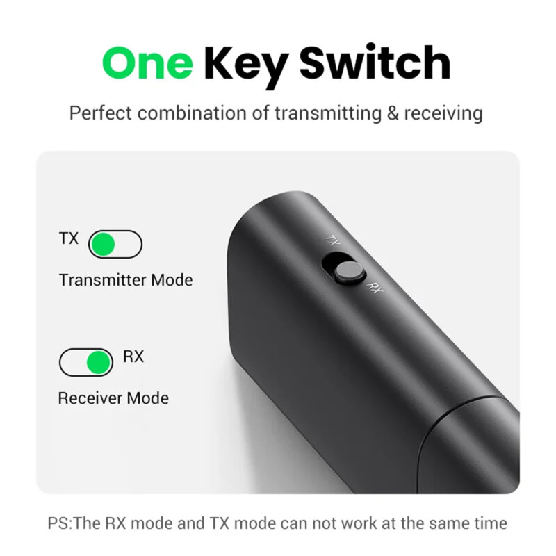 Adaptor audio USB, Jack 3.5mm, BT5.1 cu cablu Ugreen, negru, 60300