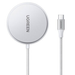 Incarcator wireless magnetic Qi2 Ugreen, 15W, alb, 35565