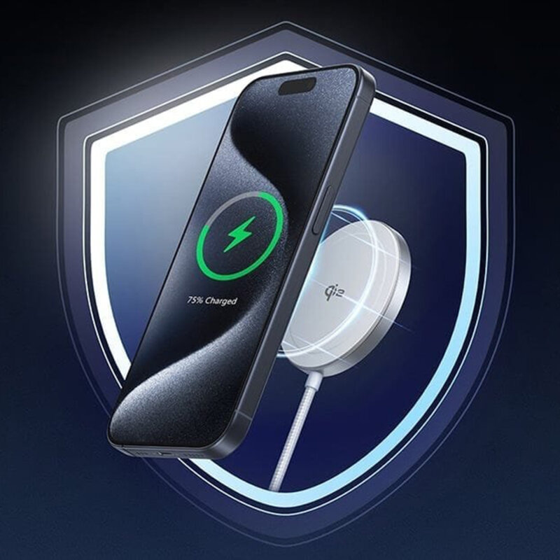 Incarcator wireless magnetic Qi2 Ugreen, 15W, alb, 35565