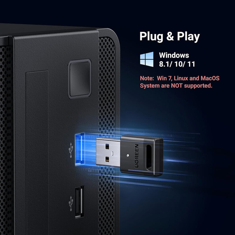 Adaptor Bluetooth pentru laptop, PC Ugreen, negru, 35995