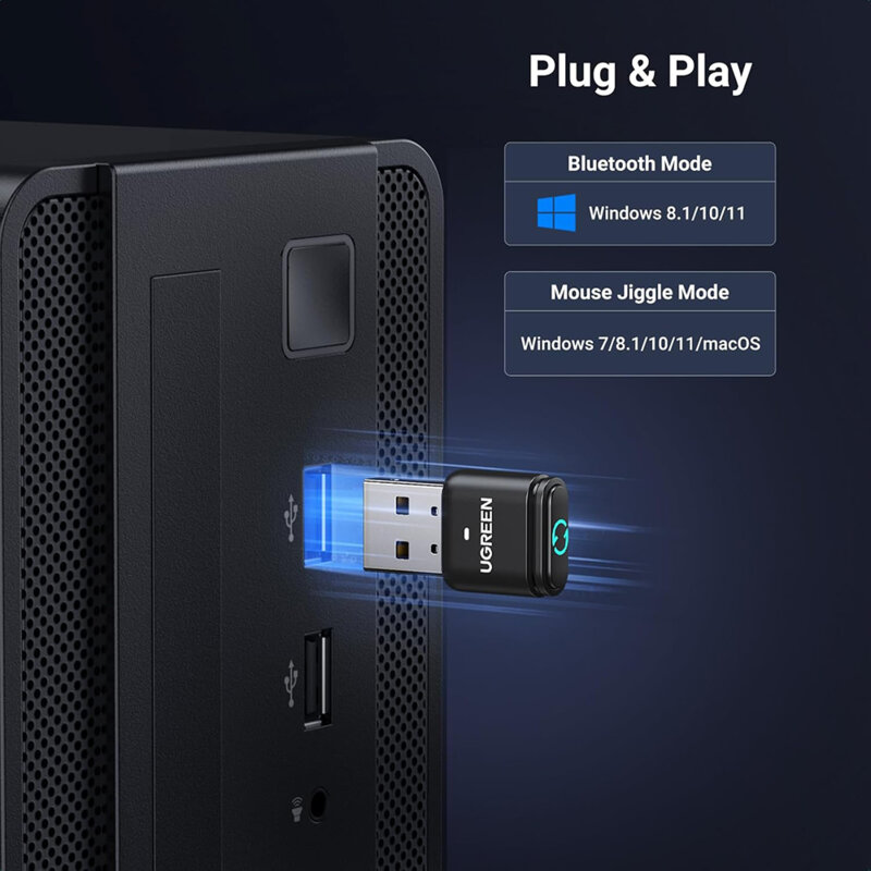 Adaptor Bluetooth 5.3 pentru laptop, PC Ugreen, negru, 35994