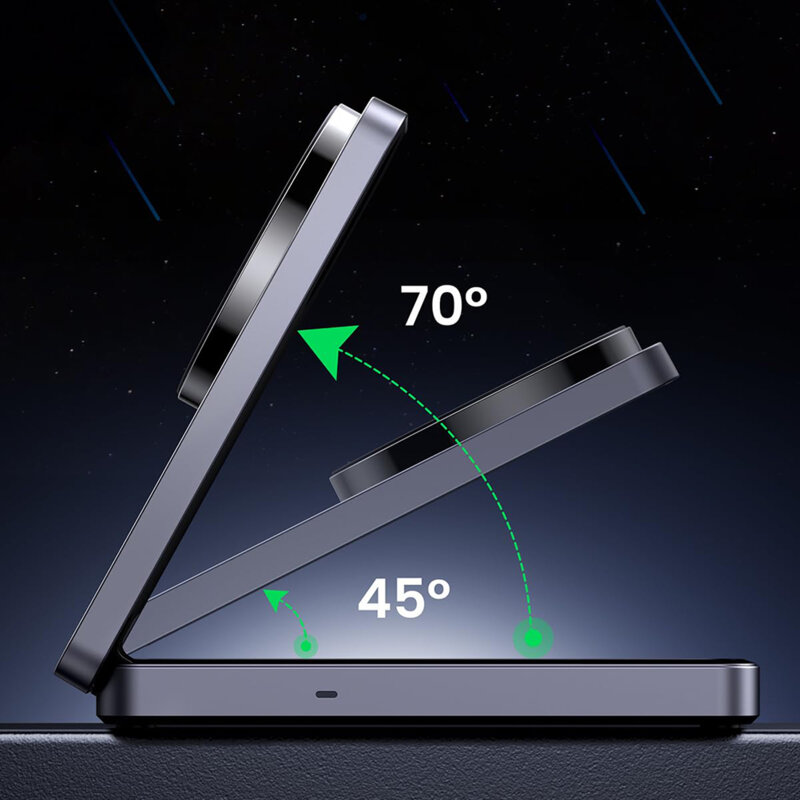 Incarcator wireless MagSafe pliabil Ugreen, 15W, negru, 45056