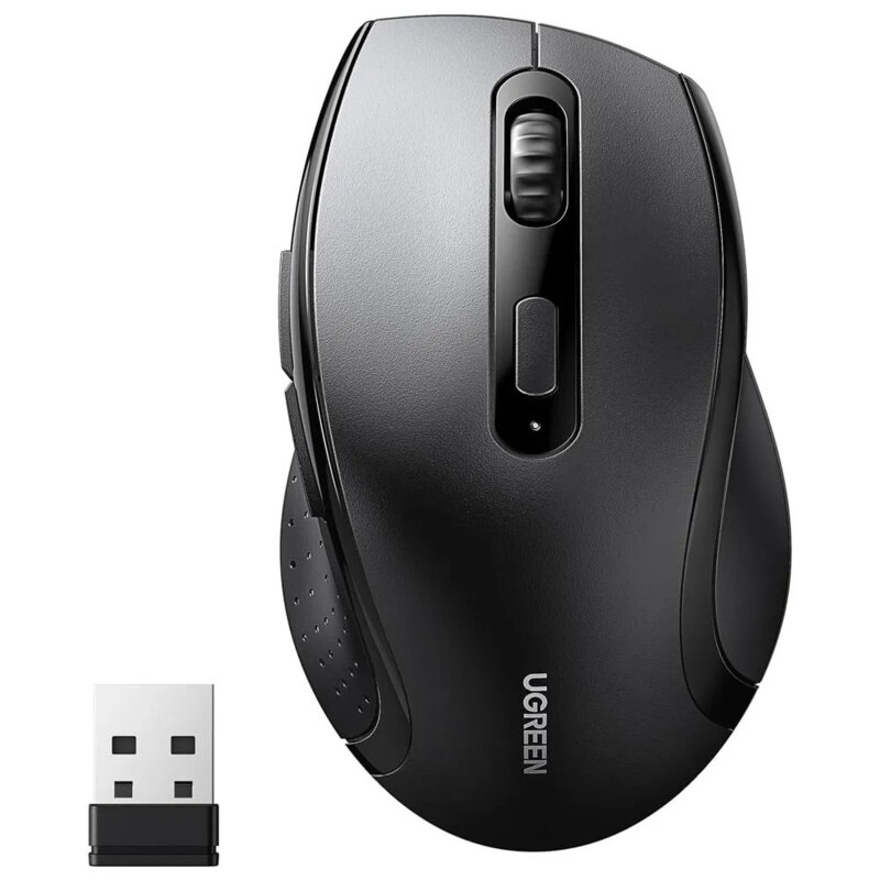 Mouse wireless pentru laptop, PC Ugreen, 1600DPI, negru, 45012