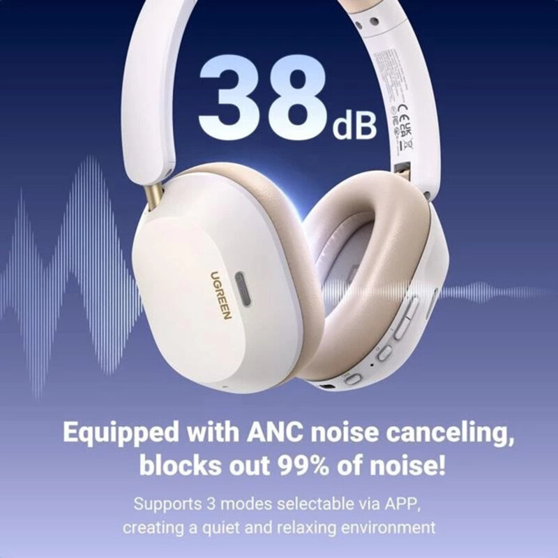 Casti wireless Bluetooth V5.4 Noise Cancelling Ugreen, bleu, 65384