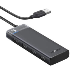Hub USB la 4x USB, 1x Type-C Ugreen, 5Gbps, negru, 15548