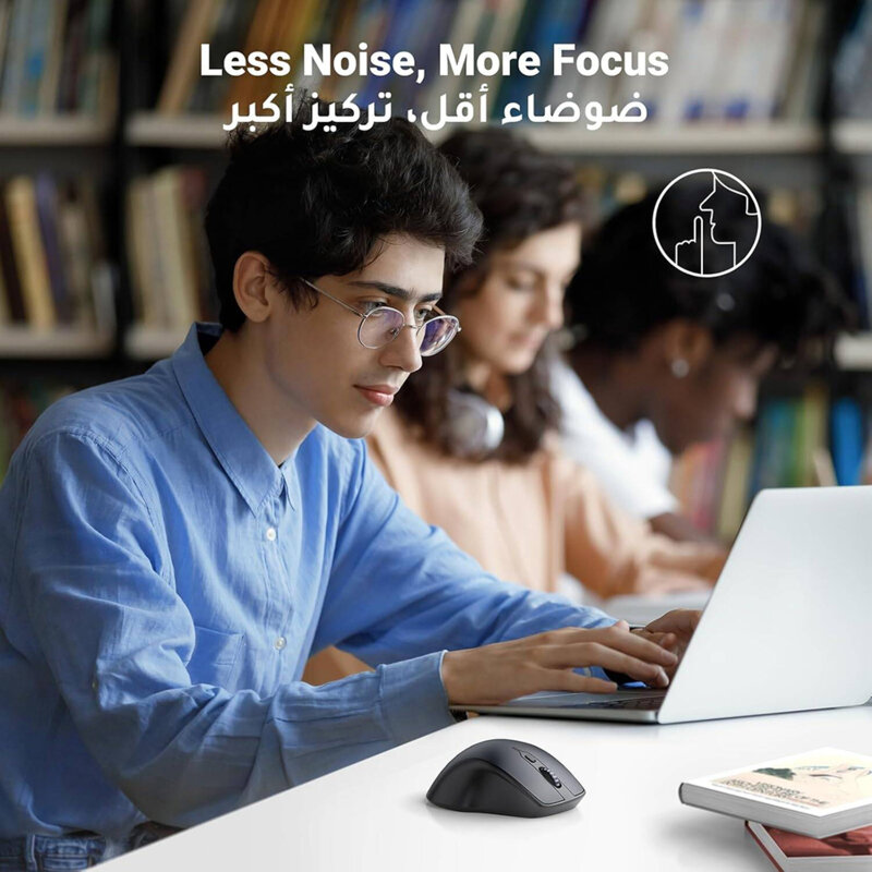 Mouse wireless Bluetooth pentru laptop, PC Ugreen, negru, 90395