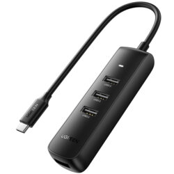 Hub Type-C la 4x USB, 5Gbps Ugreen, 0.25m, negru, 10916