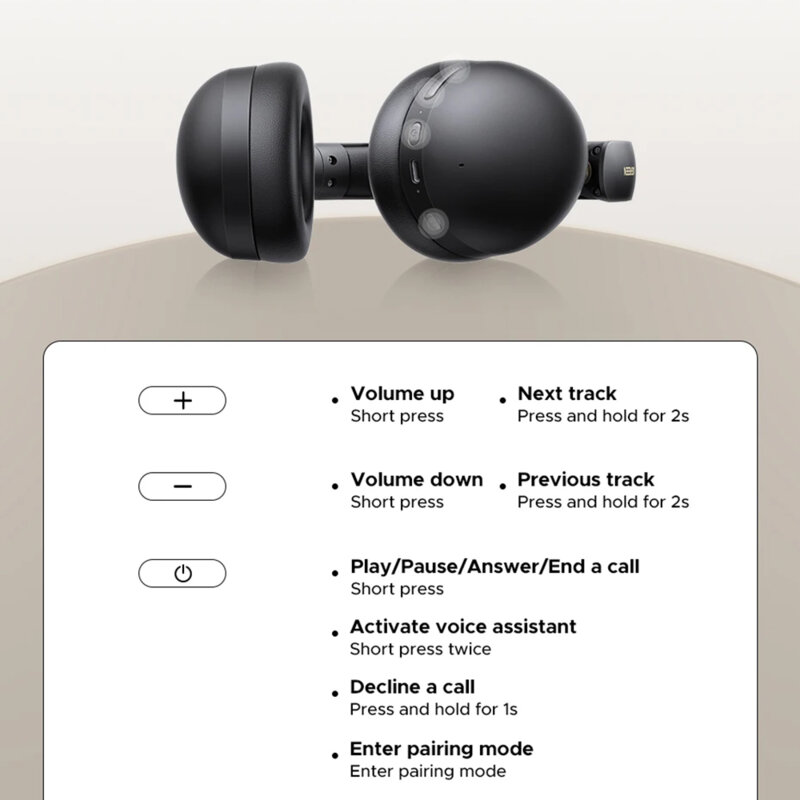 Casti wireless Bluetooth V5.4 Noise Reduction Ugreen, negru, 45018