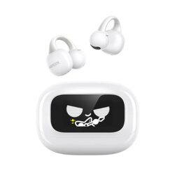 Casti Bluetooth 5.4 Noise Reduction cu display Ugreen, alb, 55136
