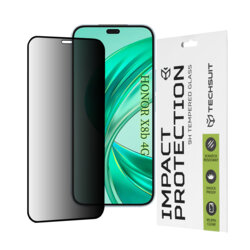 Folie sticla Honor X8b Techsuit 111D Privacy Full Glue, negru