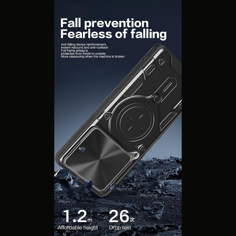 Husa Motorola Edge 60 Pro Techsuit CamGuard Pro, roz auriu