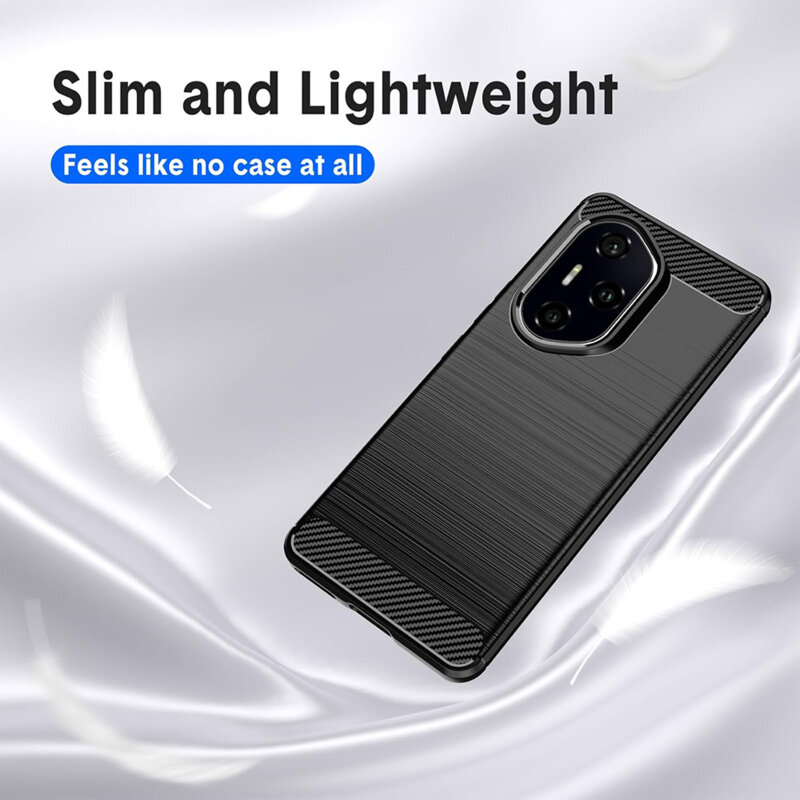 Husa Honor 400 Pro Techsuit Carbon Silicone, negru