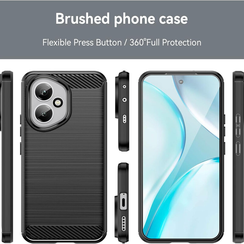 Husa Honor 400 Techsuit Carbon Silicone, negru