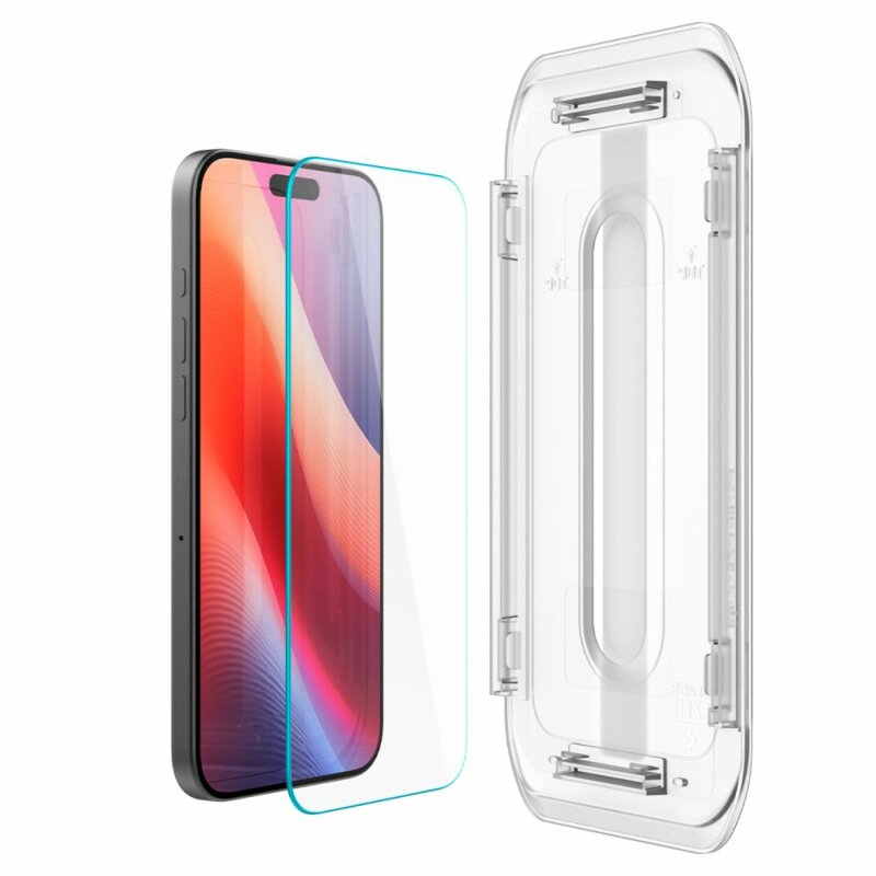 [Pachet 2x] Folie iPhone 17 Spigen Glas.tR EZ Fit, transparenta