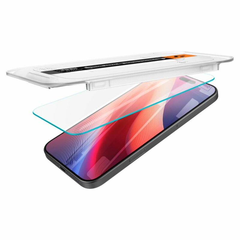 [Pachet 2x] Folie iPhone 17 Pro Spigen Glas.tR EZ Fit, transparenta