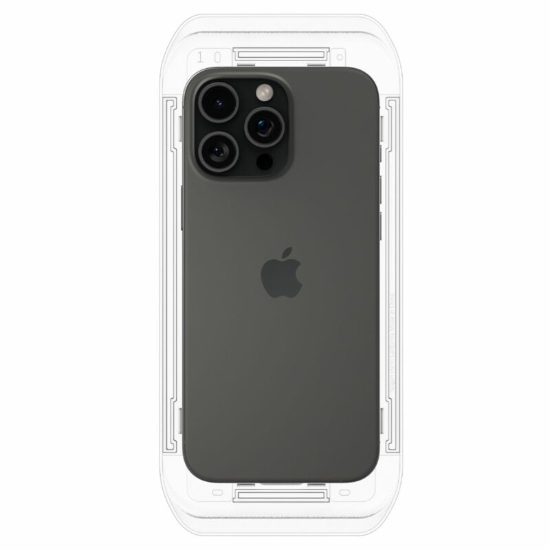 [Pachet 2x] Folie iPhone 17 Pro Spigen Glas.tR EZ Fit, transparenta