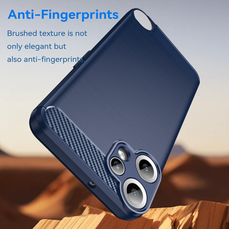 Husa Nothing CMF Phone 2 Pro Techsuit Carbon Silicone, albastru