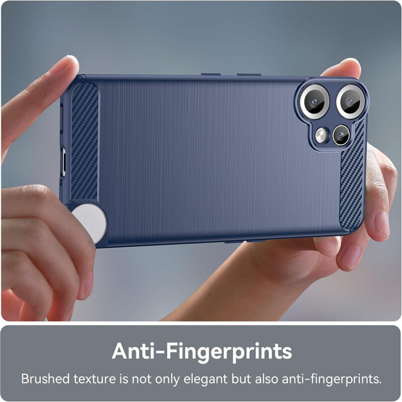 Husa Nothing CMF Phone 2 Pro Techsuit Carbon Silicone, albastru