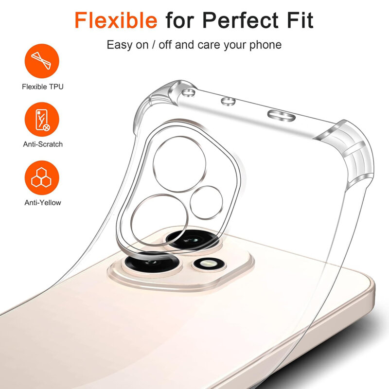 Husa Honor 400 Techsuit Shockproof Clear Silicone, transparenta