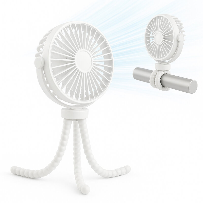 Ventilator portabil pentru carucior Techsuit, alb, VP1
